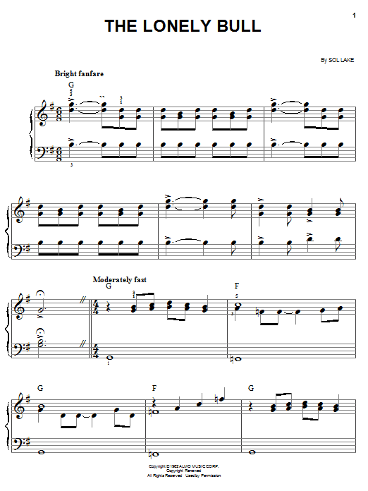 The Lonely Bull sheet music