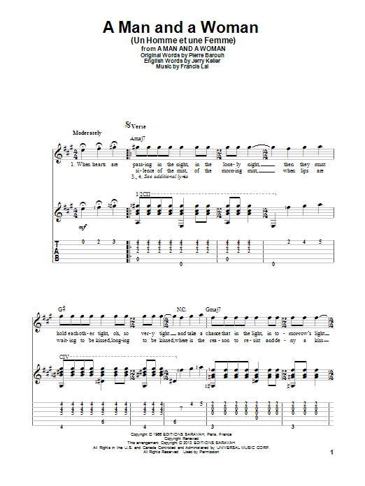 Herbie Mann and Tamiko Jones A Man And A Woman (Un Homme Et Une Femme) Sheet Music Notes & Chords for Viola - Download or Print PDF