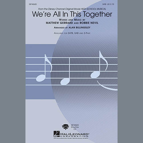 Alan Billingsley, We're All In This Together (from High School Musical), 2-Part Choir