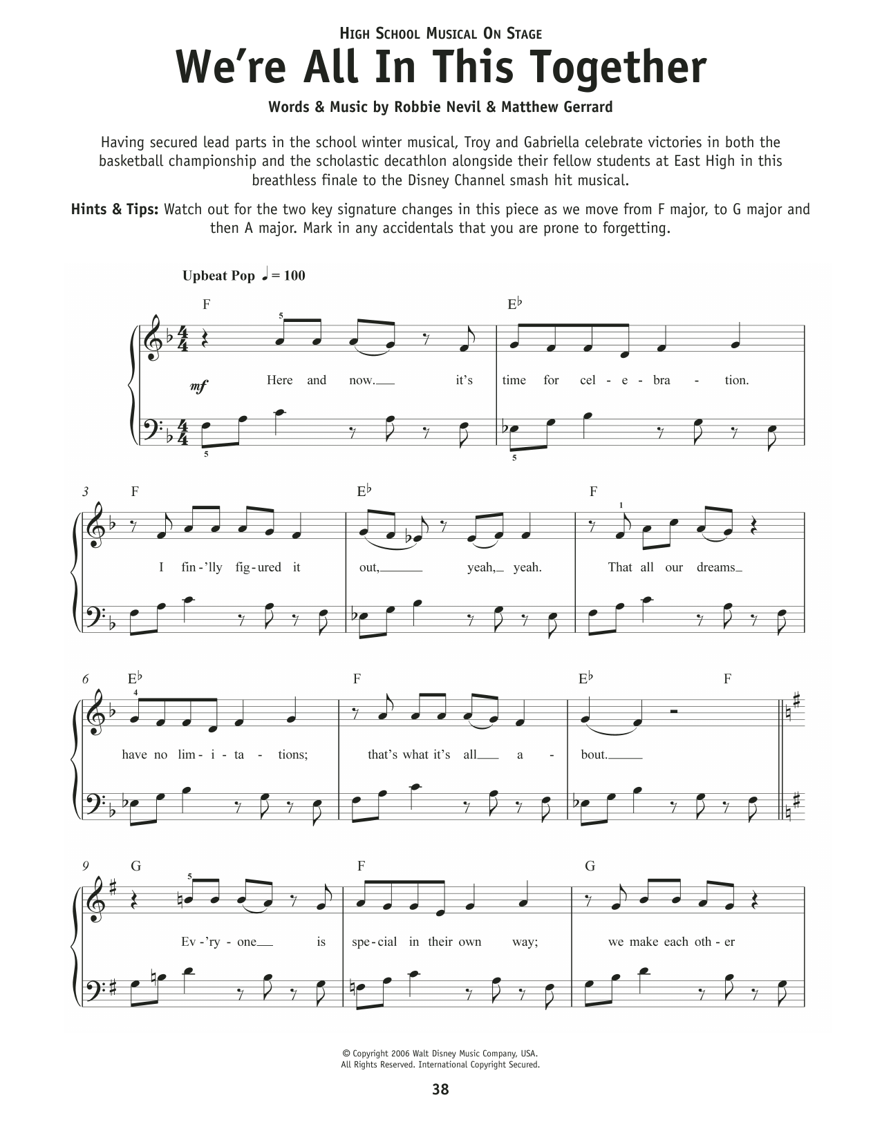 High School Musical Cast We're All In This Together (Graduation Version) (from High School Musical) Sheet Music Notes & Chords for Really Easy Piano - Download or Print PDF High School Musical Cast We're All In This Together (Graduation Version) (from High School Musical) Sheet Music Notes & Chords for Really Easy Piano - Download or Print PDF