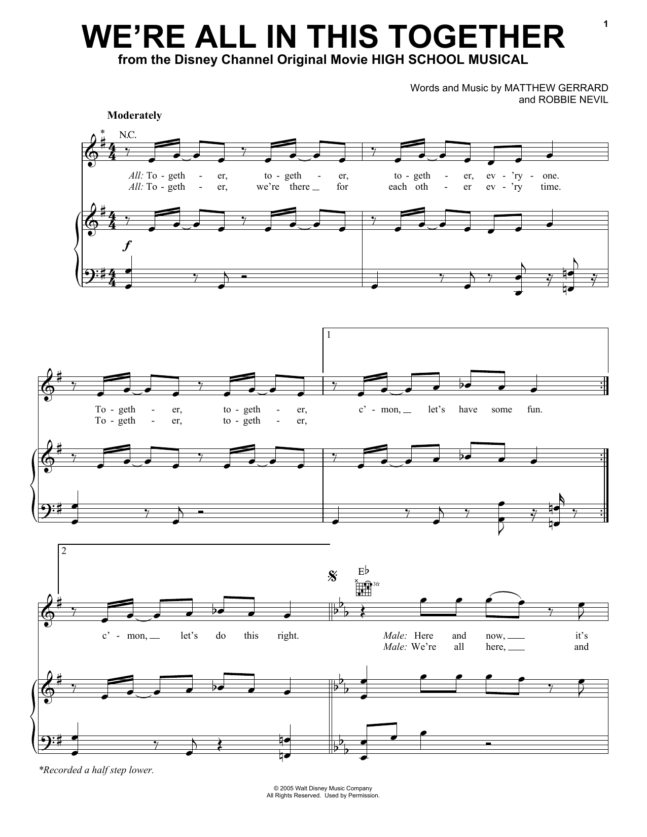 We're All In This Together sheet music