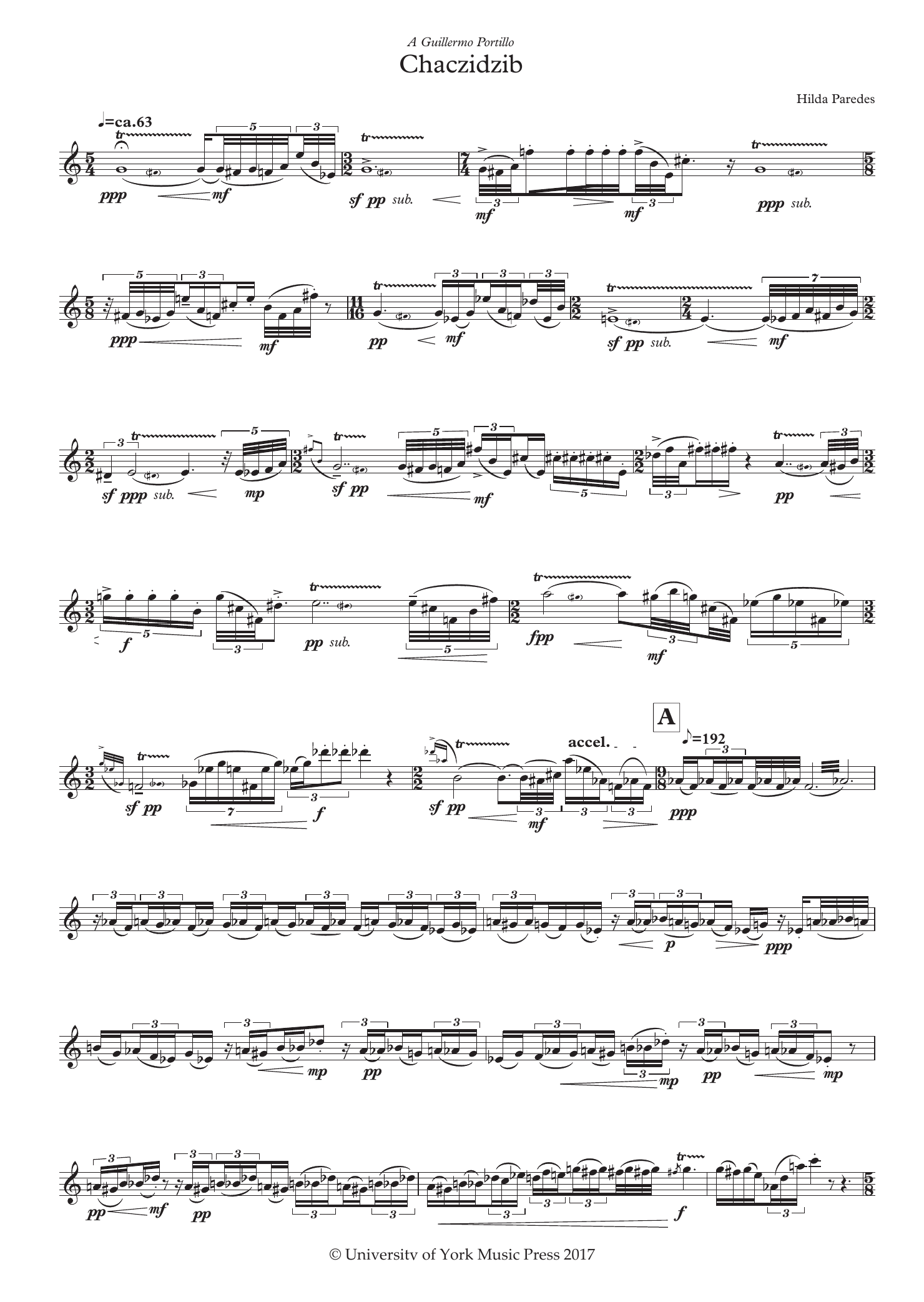 Hilda Paredes Chaczidzib Sheet Music Notes & Chords for Piccolo - Download or Print PDF