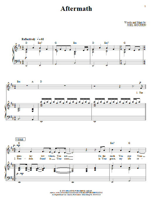 Hillsong United Aftermath Sheet Music Notes & Chords for Piano, Vocal & Guitar (Right-Hand Melody) - Download or Print PDF Hillsong United Aftermath Sheet Music Notes & Chords for Piano, Vocal & Guitar (Right-Hand Melody) - Download or Print PDF