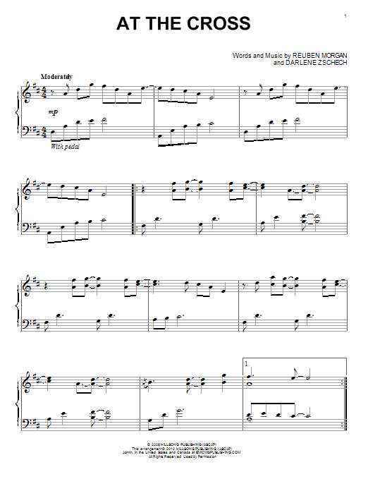 Hillsong United At The Cross Sheet Music Notes & Chords for Piano - Download or Print PDF