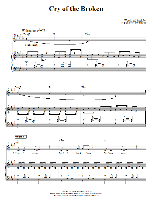 Hillsong United Cry Of The Broken Sheet Music Notes & Chords for Piano, Vocal & Guitar (Right-Hand Melody) - Download or Print PDF Hillsong United Cry Of The Broken Sheet Music Notes & Chords for Piano, Vocal & Guitar (Right-Hand Melody) - Download or Print PDF