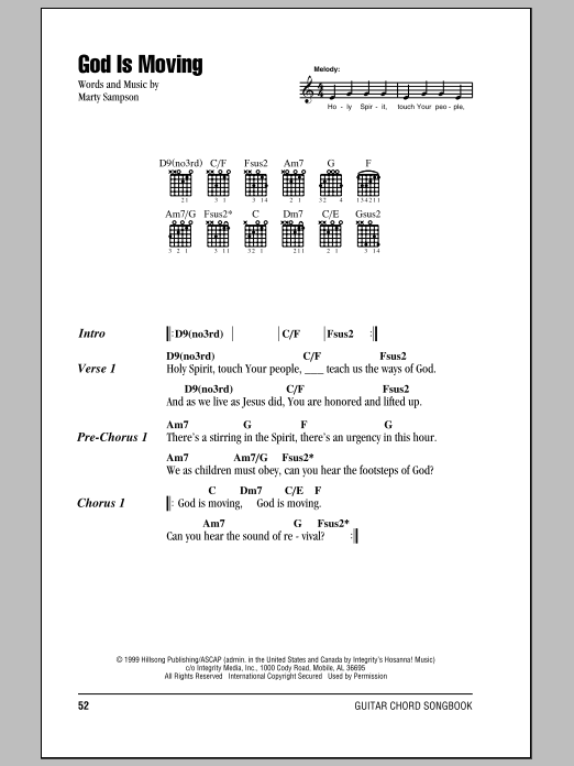 Hillsong United God Is Moving Sheet Music Notes & Chords for Lyrics & Chords - Download or Print PDF