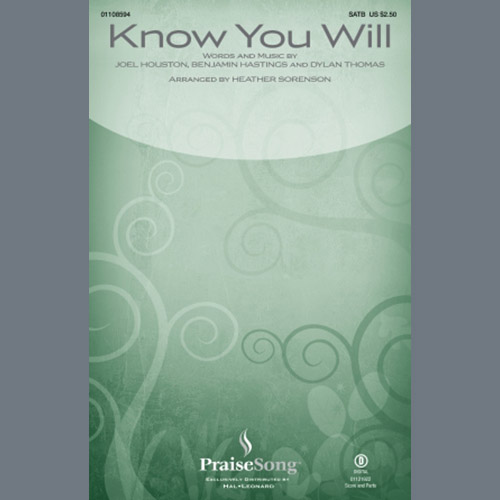 Hillsong United, Know You Will (arr. Heather Sorenson), SATB Choir