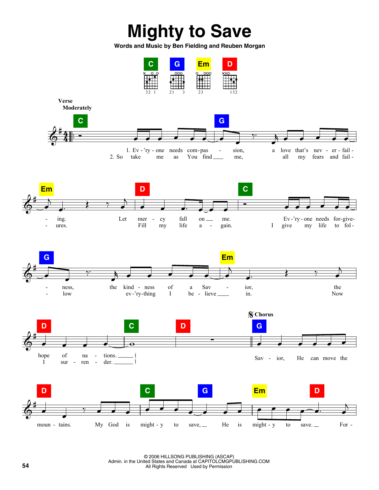 Hillsong United Mighty To Save Sheet Music Notes & Chords for Chord Buddy - Download or Print PDF