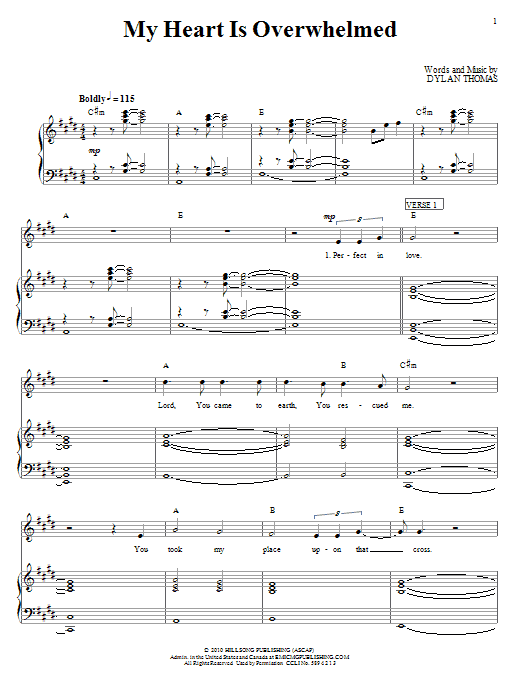 Hillsong United My Heart Is Overwhelmed Sheet Music Notes & Chords for Piano, Vocal & Guitar (Right-Hand Melody) - Download or Print PDF Hillsong United My Heart Is Overwhelmed Sheet Music Notes & Chords for Piano, Vocal & Guitar (Right-Hand Melody) - Download or Print PDF