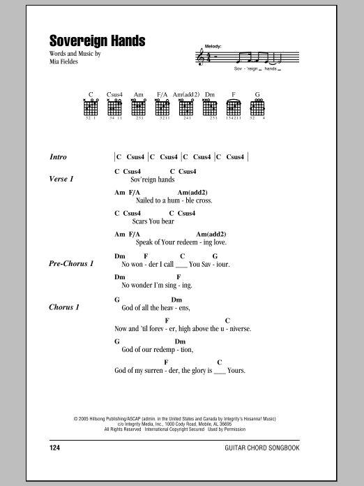 Hillsong United Sovereign Hands Sheet Music Notes & Chords for Lyrics & Chords - Download or Print PDF Hillsong United Sovereign Hands Sheet Music Notes & Chords for Lyrics & Chords - Download or Print PDF