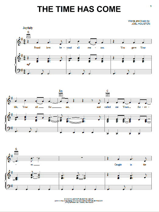 Hillsong United The Time Has Come Sheet Music Notes & Chords for Easy Guitar Tab - Download or Print PDF