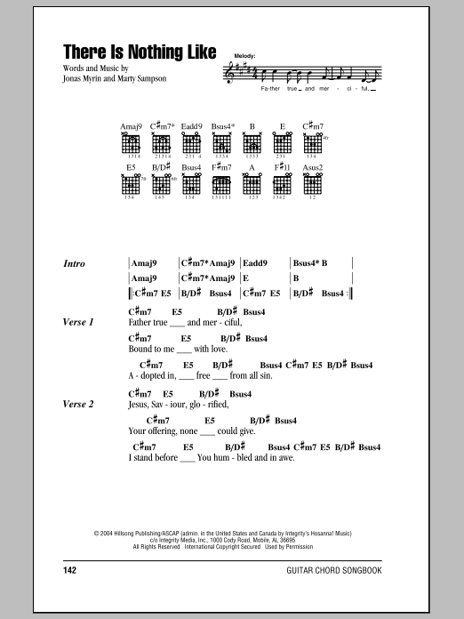 Hillsong United There Is Nothing Like Sheet Music Notes & Chords for Lyrics & Chords - Download or Print PDF