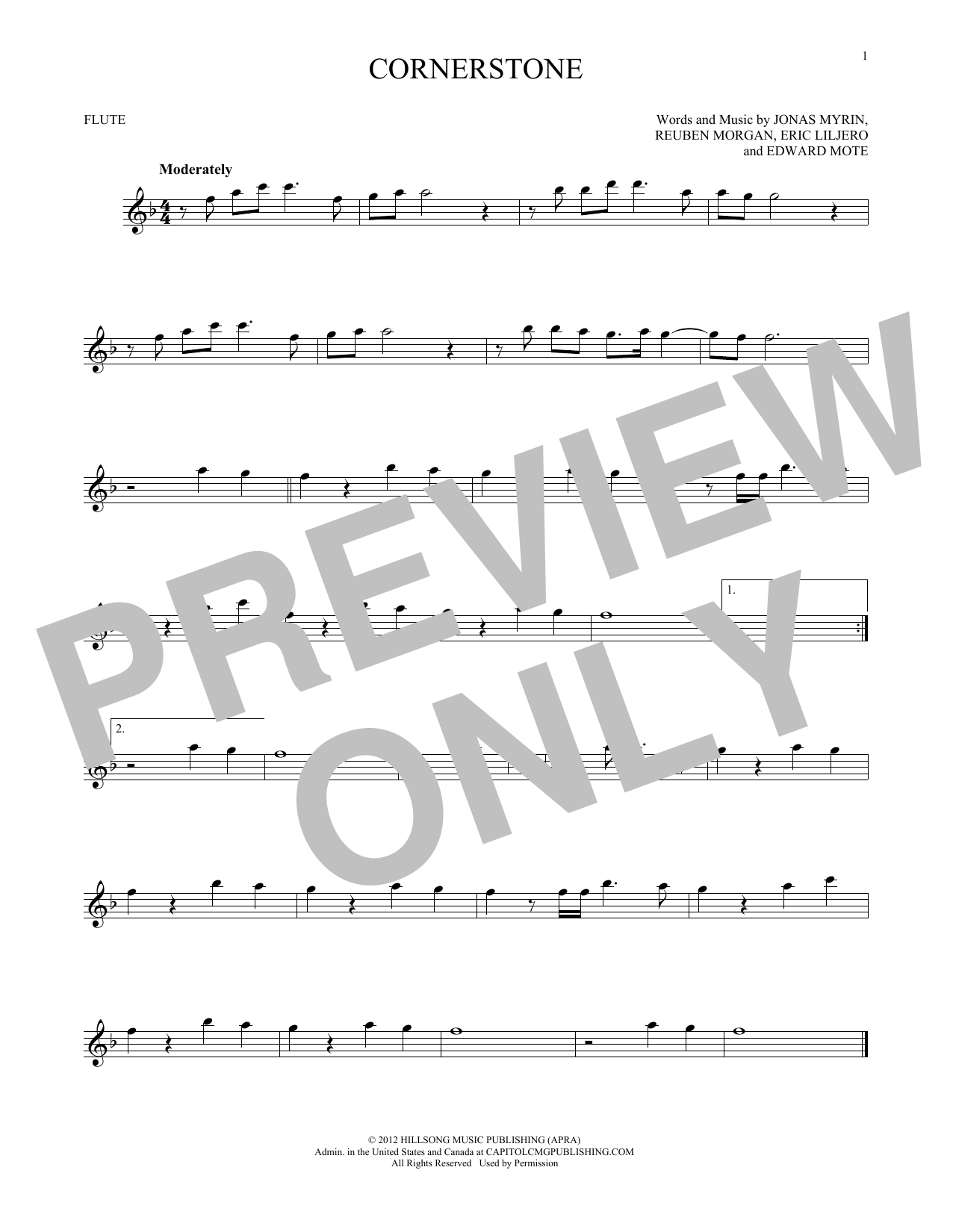 Hillsong Worship Cornerstone Sheet Music Notes & Chords for Violin Solo - Download or Print PDF