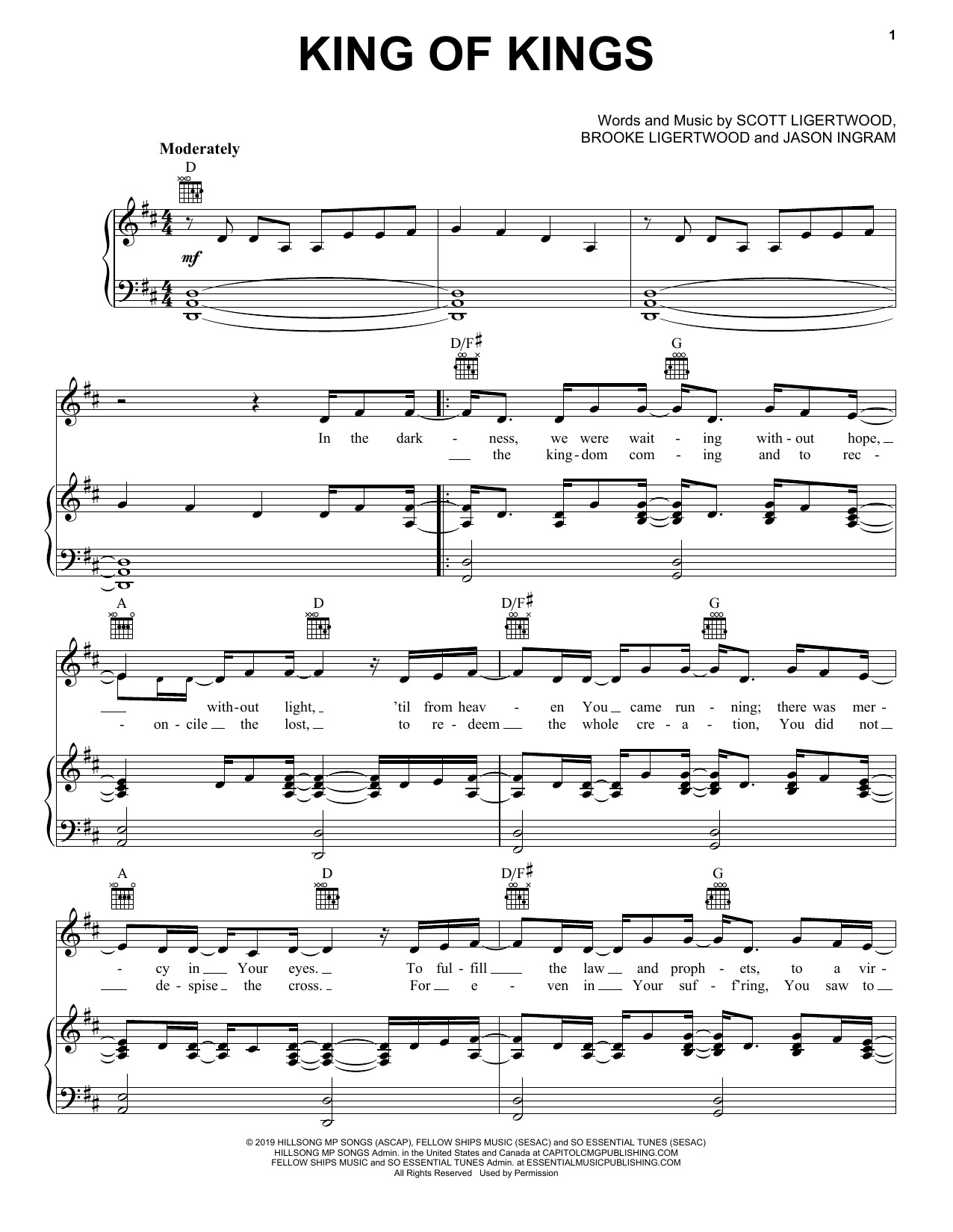 Hillsong Worship King Of Kings Sheet Music Notes & Chords for Violin Solo - Download or Print PDF