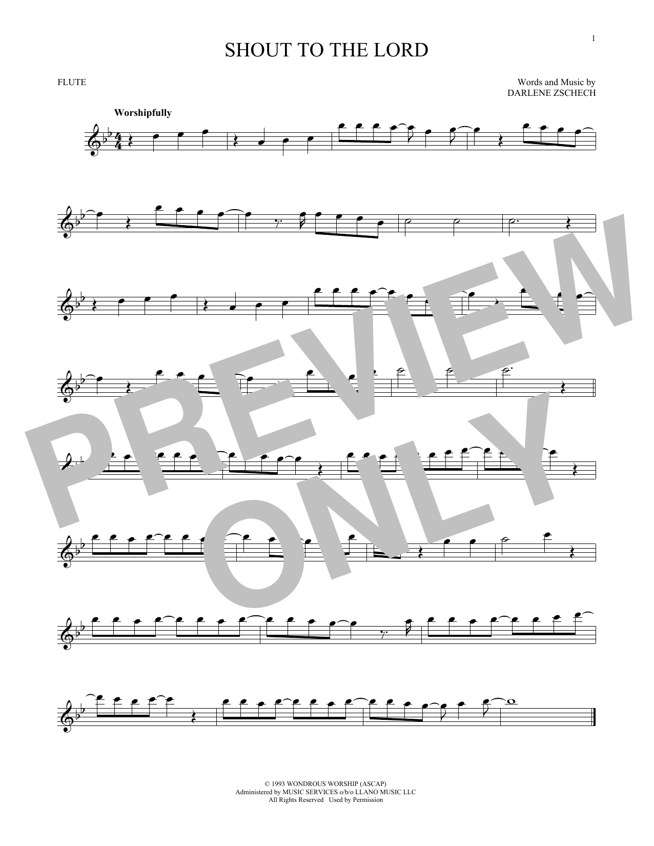 Hillsong Worship Shout To The Lord Sheet Music Notes & Chords for Clarinet Solo - Download or Print PDF