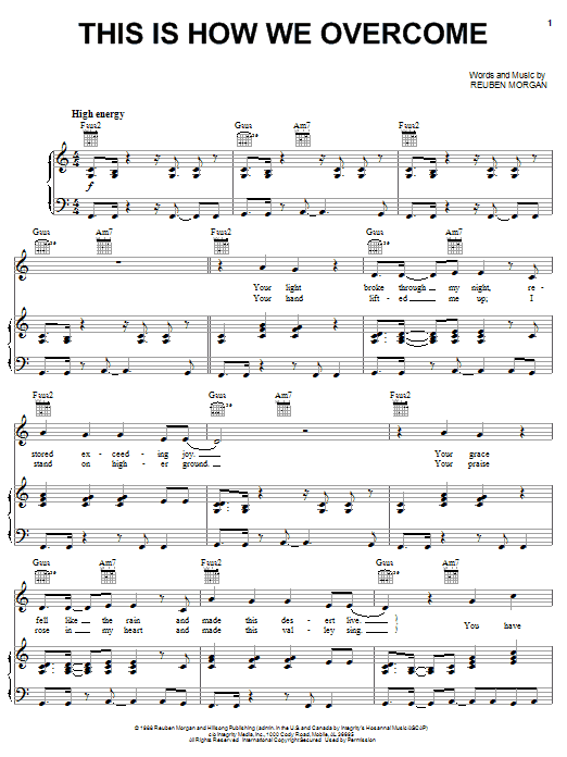 Reuben Morgan This Is How We Overcome Sheet Music Notes & Chords for Easy Piano - Download or Print PDF