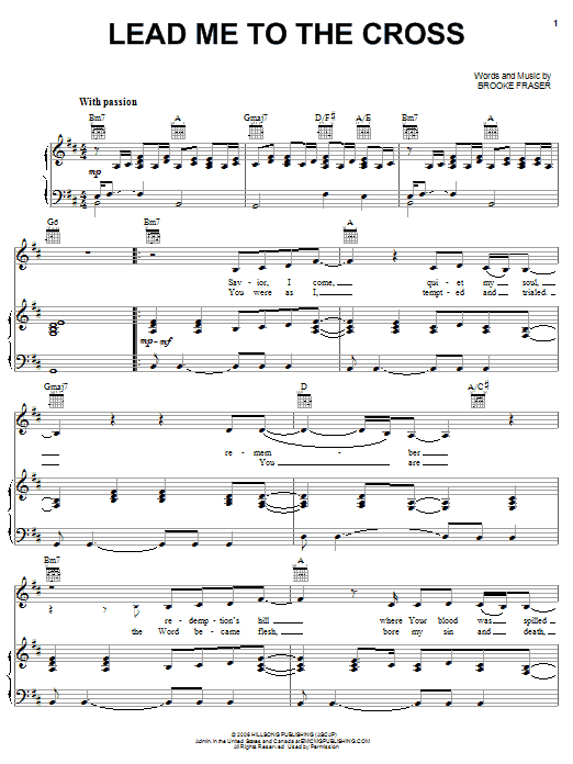 Lead Me To The Cross sheet music