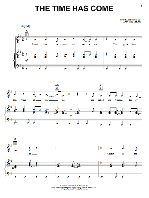 The Time Has Come sheet music