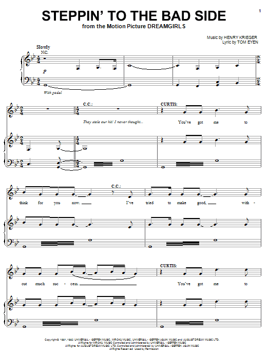 Hinton Battle and Jamie Foxx Steppin' To The Bad Side Sheet Music Notes & Chords for Piano, Vocal & Guitar (Right-Hand Melody) - Download or Print PDF