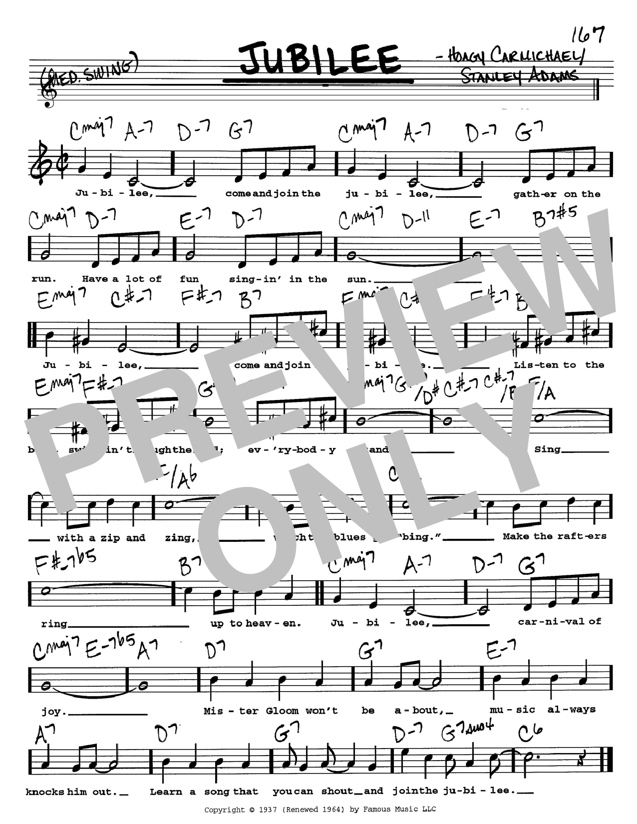 Jubilee sheet music