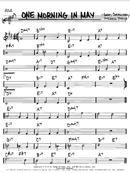 One Morning In May sheet music