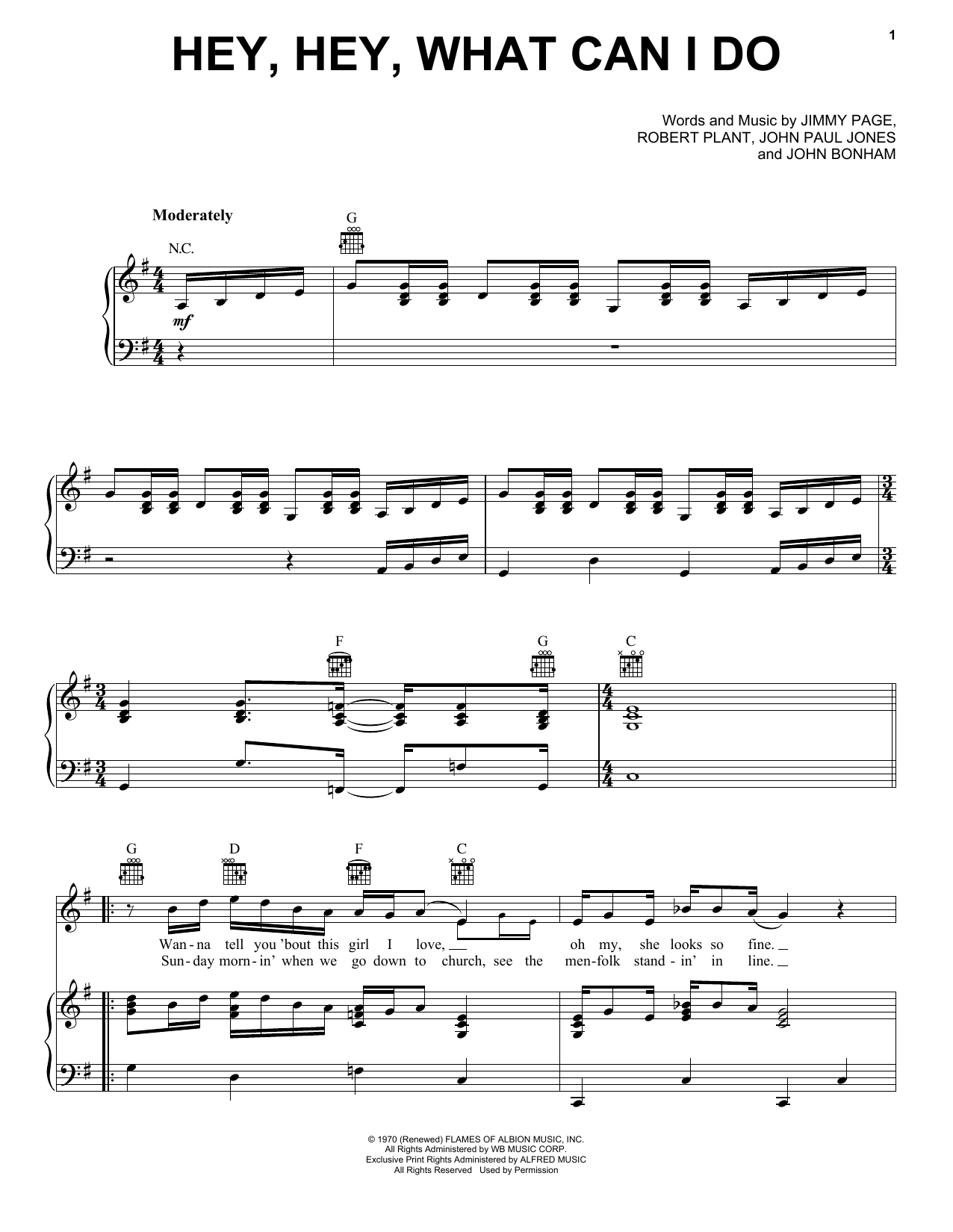 Hootie & The Blowfish Hey, Hey, What Can I Do Sheet Music Notes & Chords for Piano, Vocal & Guitar (Right-Hand Melody) - Download or Print PDF