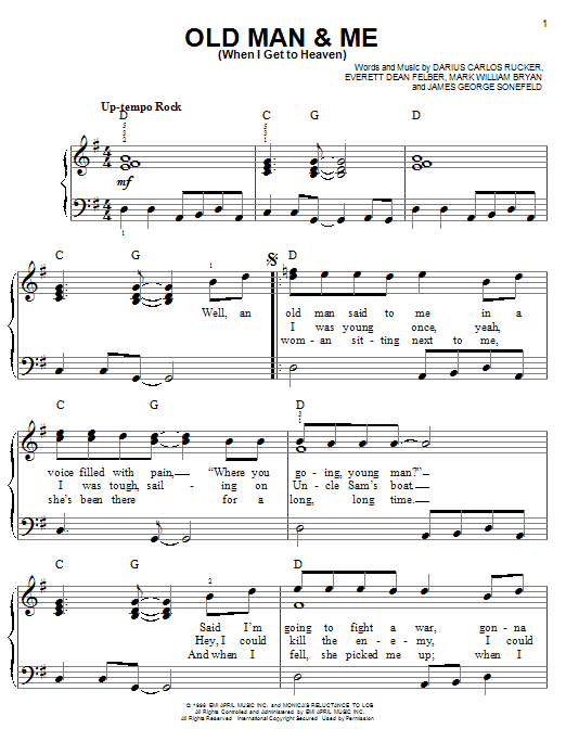 Old Man & Me (When I Get To Heaven) sheet music
