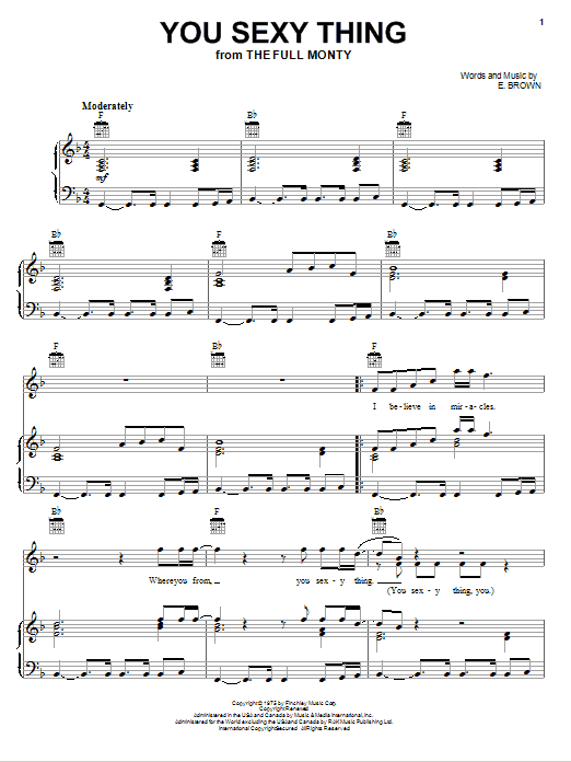 Hot Chocolate You Sexy Thing Sheet Music Notes & Chords for Real Book – Melody & Chords - Download or Print PDF