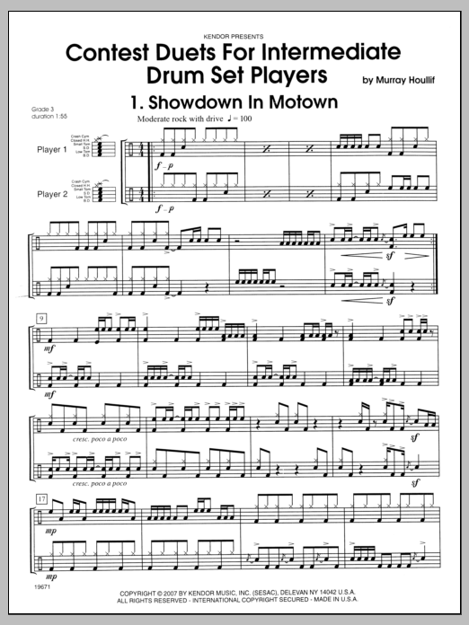 Contest Duets For Intermediate Drum Set Players sheet music