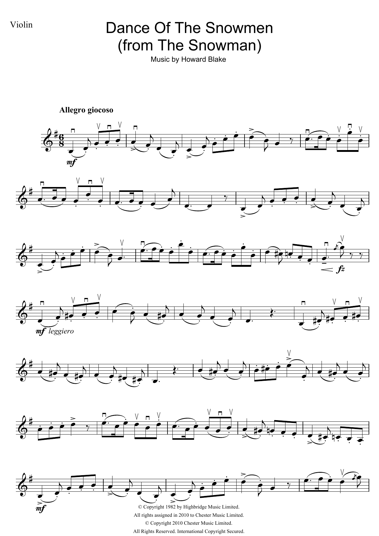 Howard Blake Dance Of The Snowmen (from The Snowman) Sheet Music Notes & Chords for Flute - Download or Print PDF