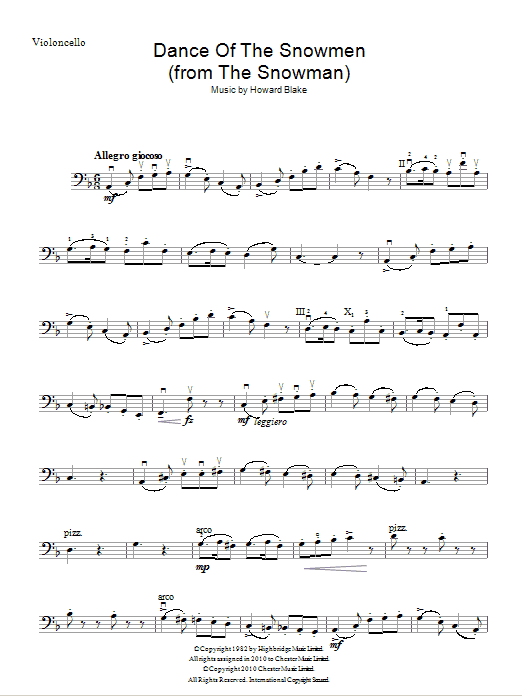 Howard Blake Dance Of The Snowmen (from The Snowman) Sheet Music Notes & Chords for Easy Piano - Download or Print PDF