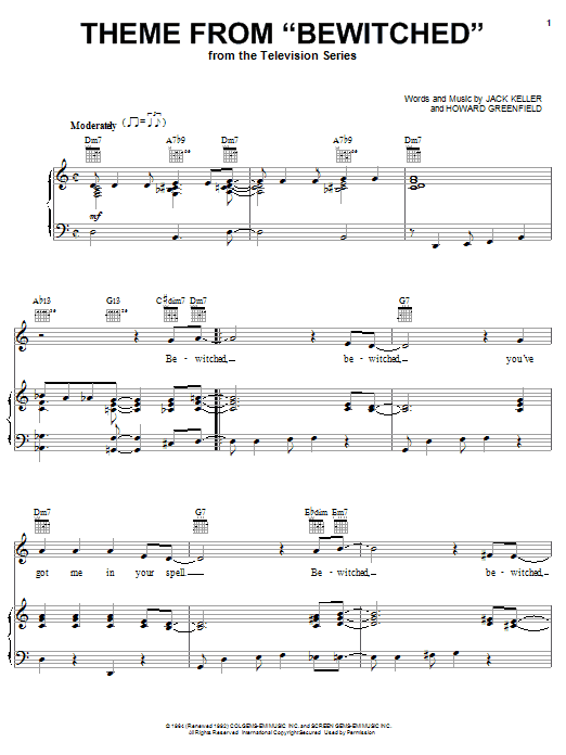 Theme from Bewitched sheet music