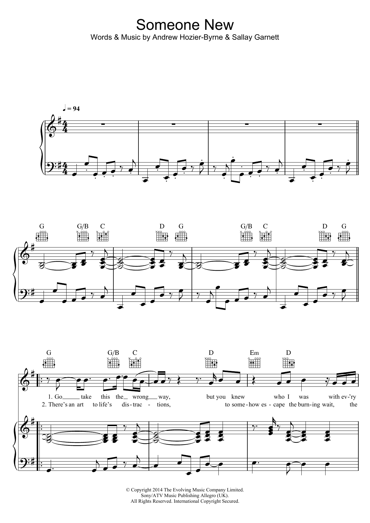 Hozier Someone New Sheet Music Notes & Chords for Beginner Piano - Download or Print PDF