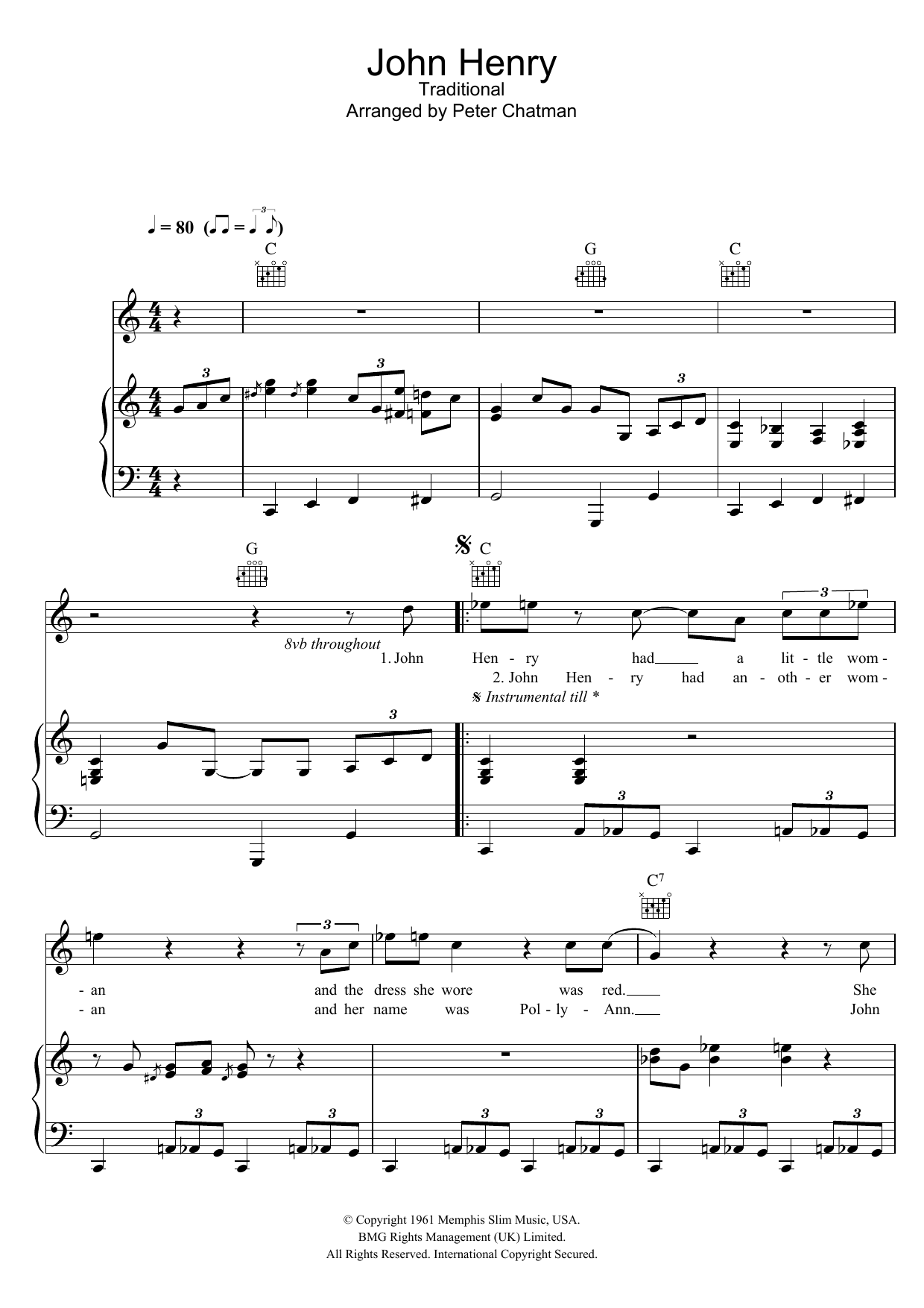 Hugh Laurie John Henry Sheet Music Notes & Chords for Piano, Vocal & Guitar - Download or Print PDF