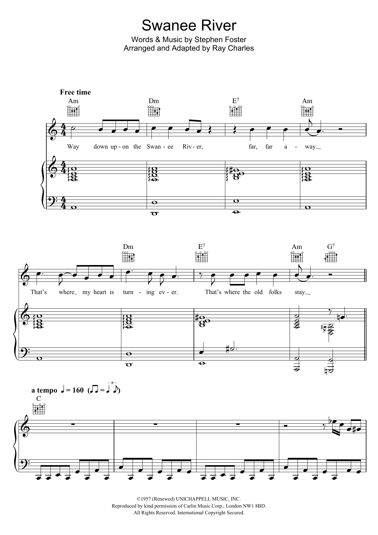 Hugh Laurie Swanee River Rock Sheet Music Notes & Chords for Piano, Vocal & Guitar - Download or Print PDF