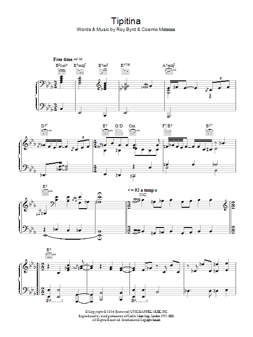 Hugh Laurie Tipitina Sheet Music Notes & Chords for Piano, Vocal & Guitar - Download or Print PDF