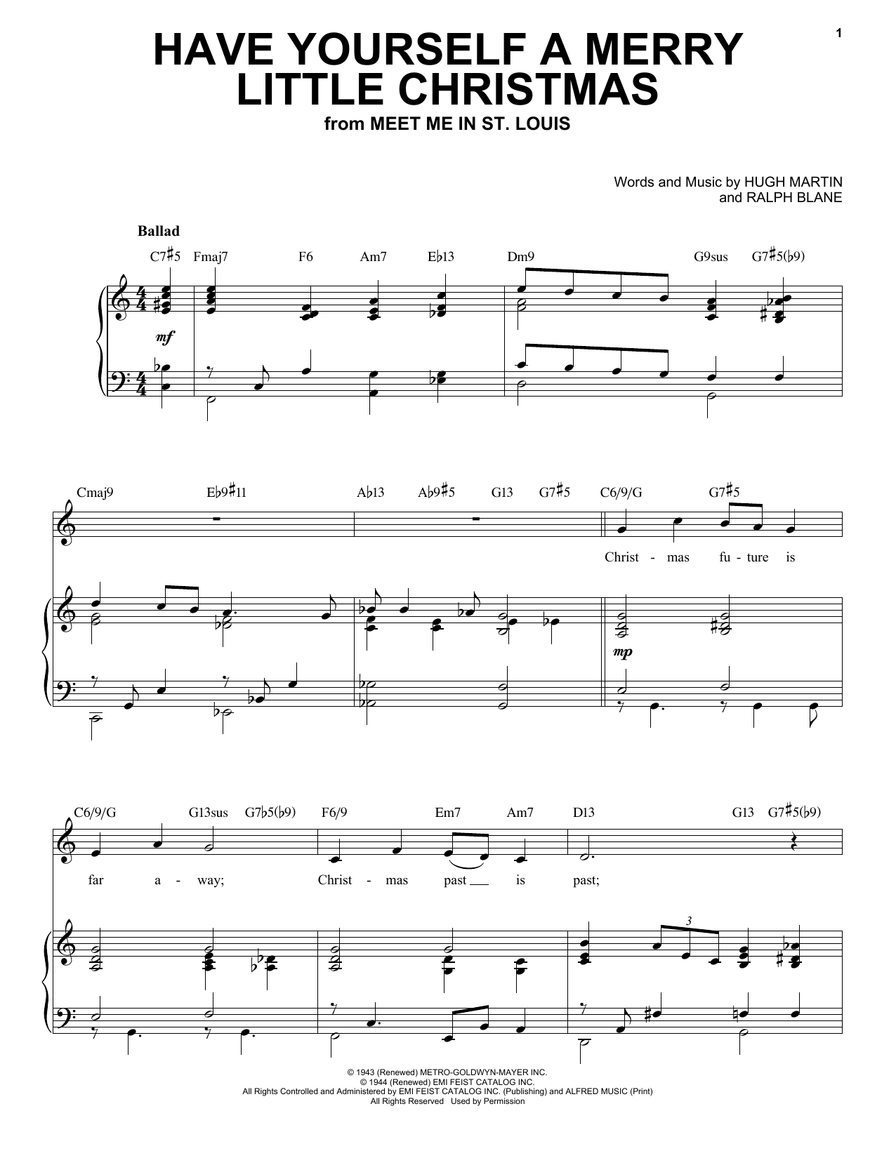 Hugh Martin Have Yourself A Merry Little Christmas (arr. Brent Edstrom) Sheet Music Notes & Chords for Piano Solo - Download or Print PDF