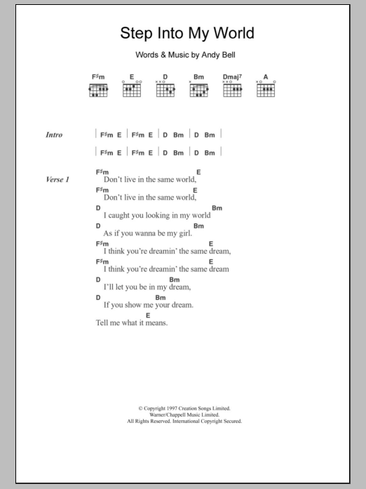 Hurricane #1 Step Into My World Sheet Music Notes & Chords for Lyrics & Chords - Download or Print PDF