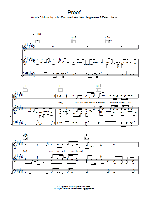 I Am Kloot Proof Sheet Music Notes & Chords for Piano, Vocal & Guitar (Right-Hand Melody) - Download or Print PDF