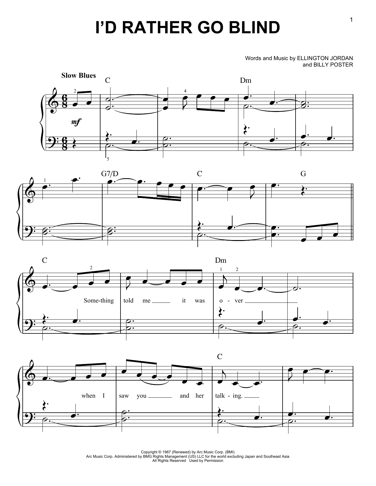 Etta James I D Rather Go Blind Sheet Music Download Pdf Score 160884