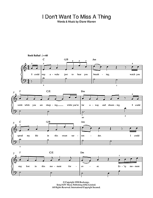 Igor Presnyakov I Don T Want To Miss A Thing Sheet Music Download Pdf Score