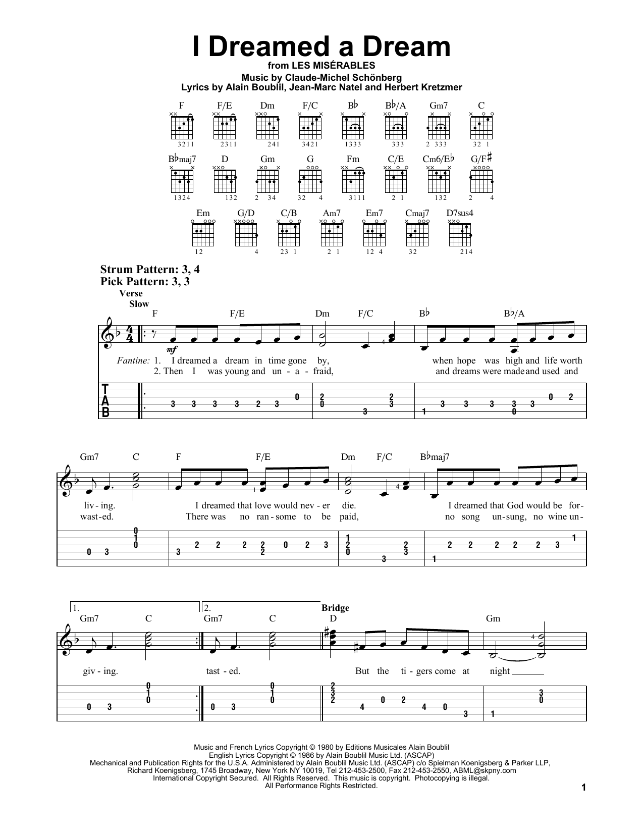 Preview Alain Boublil I Dreamed A Dream (from Les Miserables) Classical sheet music, notes and chords for Piano, SKU: 17880 sheet music, piano notes, chords, guitar tabs, score, transpose, transcribe, how to play, guide, download, learn, tutorial, progression, song, artist, awards, billboard, mtv, vh1, tour, single, album, release