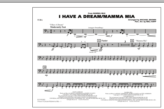 Michael Brown I Have A Dream Mamma Mia Tuba Sheet Music Download Pdf Score 277179