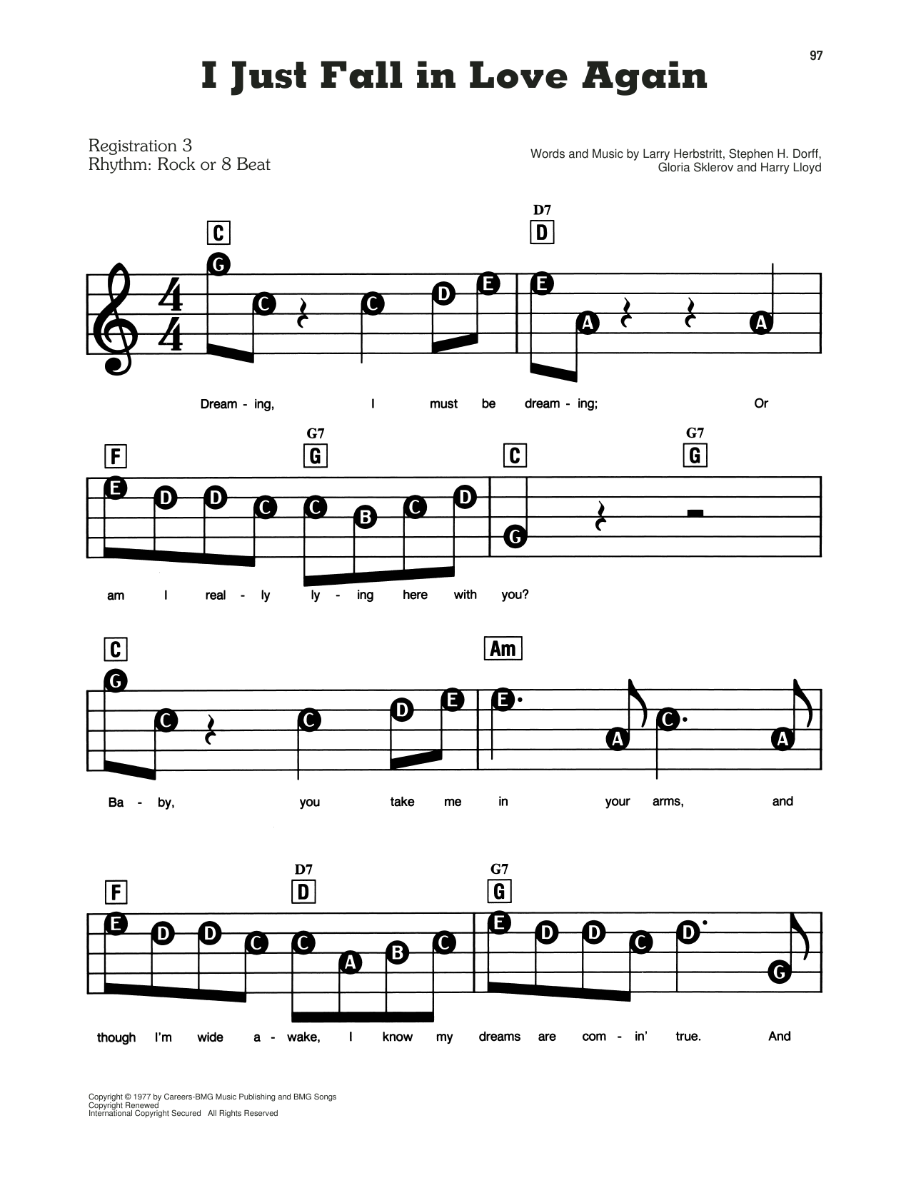 Anne Murray I Just Fall In Love Again Sheet Music Download Pdf Score