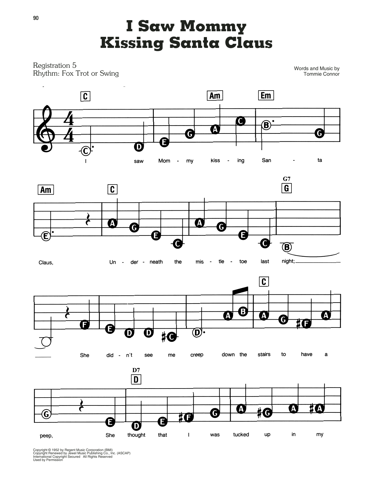 Preview Tommie Connor I Saw Mommy Kissing Santa Claus Winter sheet music, notes and chords for Piano (Big Notes), SKU: 177050 sheet music, piano notes, chords, guitar tabs, score, transpose, transcribe, how to play, guide, download, learn, tutorial, progression, song, artist, awards, billboard, mtv, vh1, tour, single, album, release