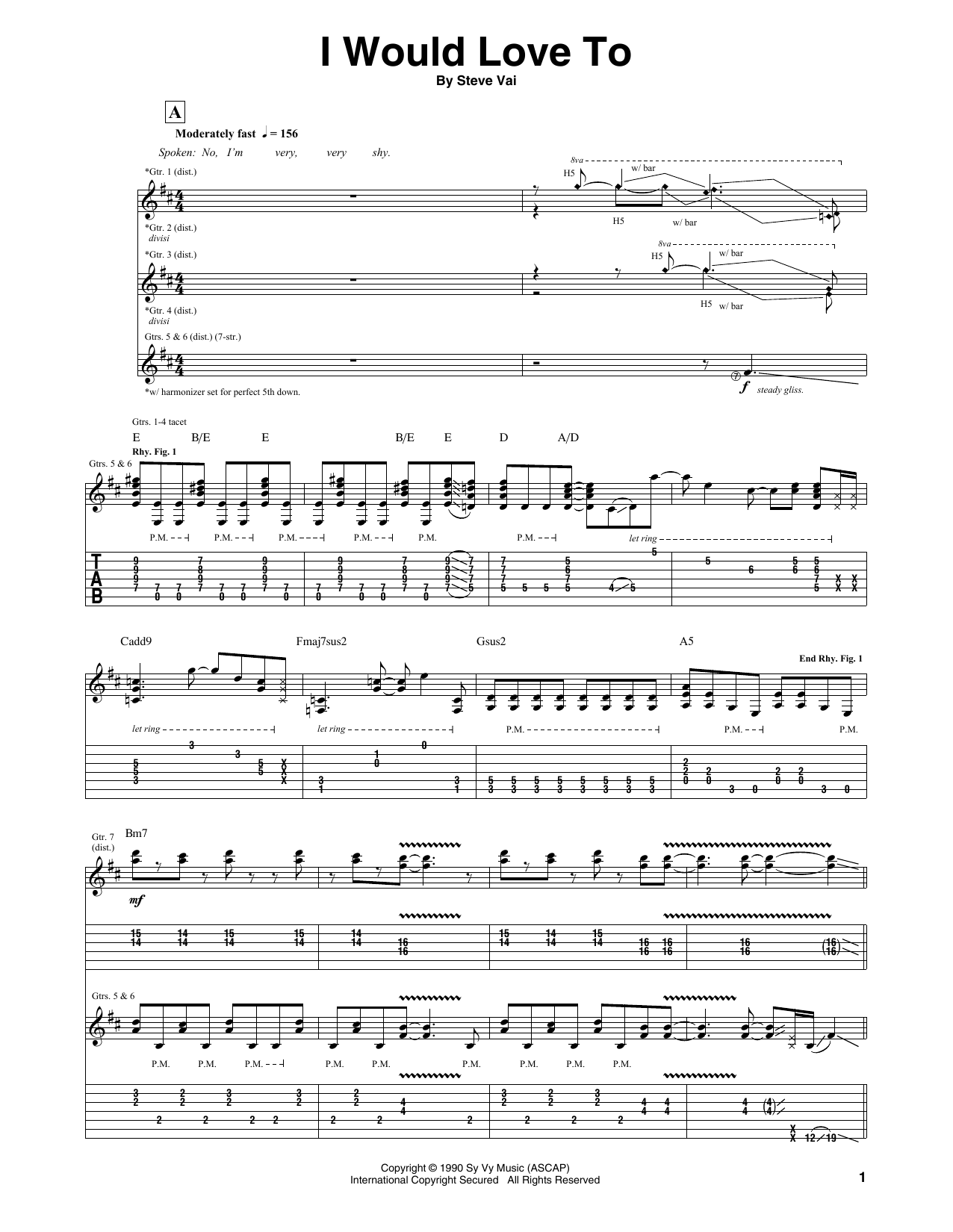 Preview Steve Vai I Would Love To Rock sheet music, notes and chords for Guitar Tab, SKU: 454189 sheet music, piano notes, chords, guitar tabs, score, transpose, transcribe, how to play, guide, download, learn, tutorial, progression, song, artist, awards, billboard, mtv, vh1, tour, single, album, release