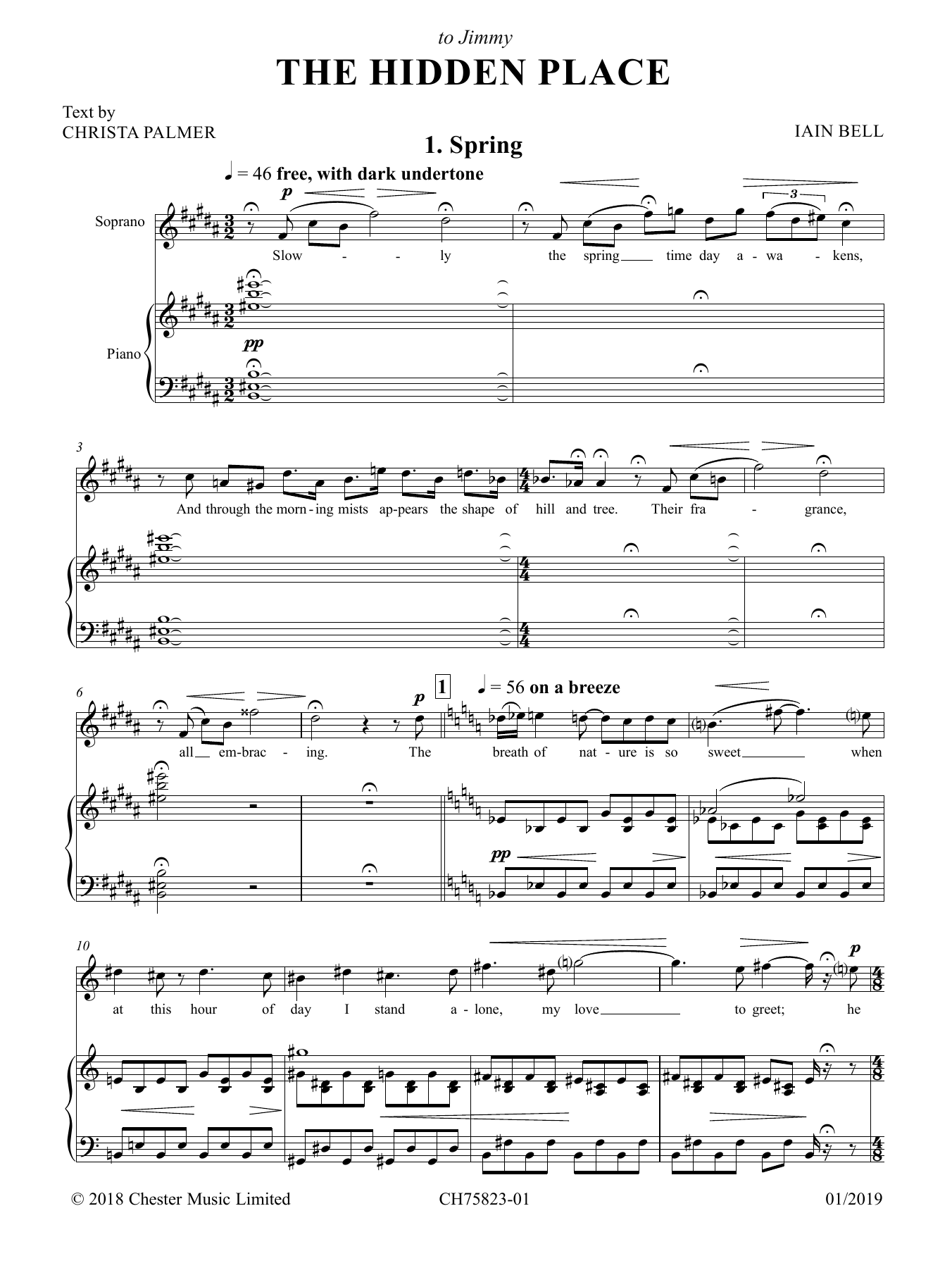 Iain Bell The Hidden Place Sheet Music Notes & Chords for Piano & Vocal - Download or Print PDF