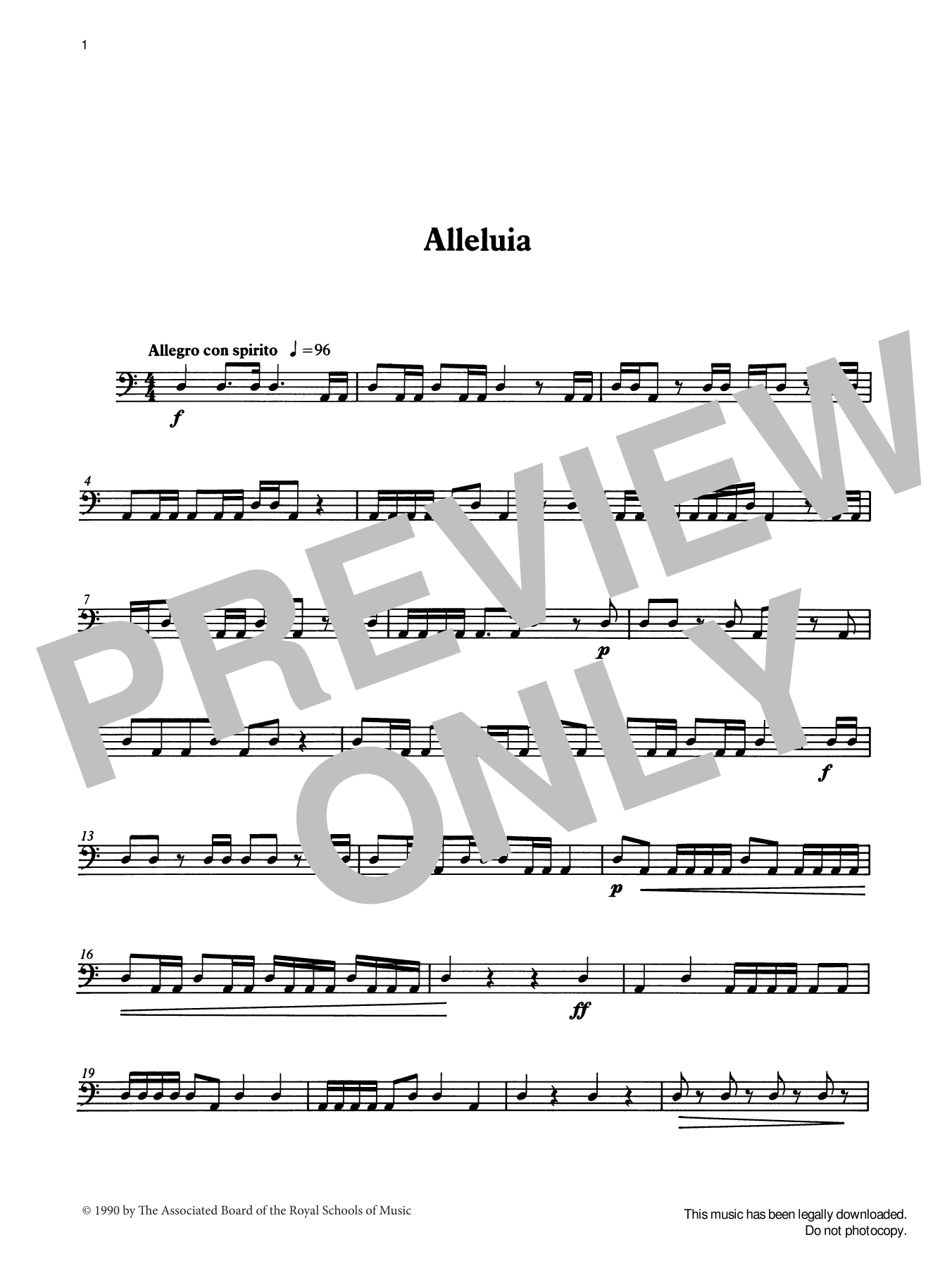 Ian Wright Alleluia from Graded Music for Timpani, Book II Sheet Music Notes & Chords for Percussion Solo - Download or Print PDF