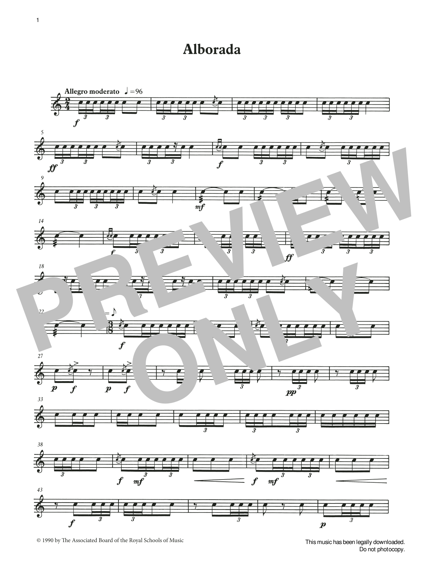 Ian Wright and Kevin Hathaway Alborada from Graded Music for Snare Drum, Book III Sheet Music Notes & Chords for Percussion Solo - Download or Print PDF