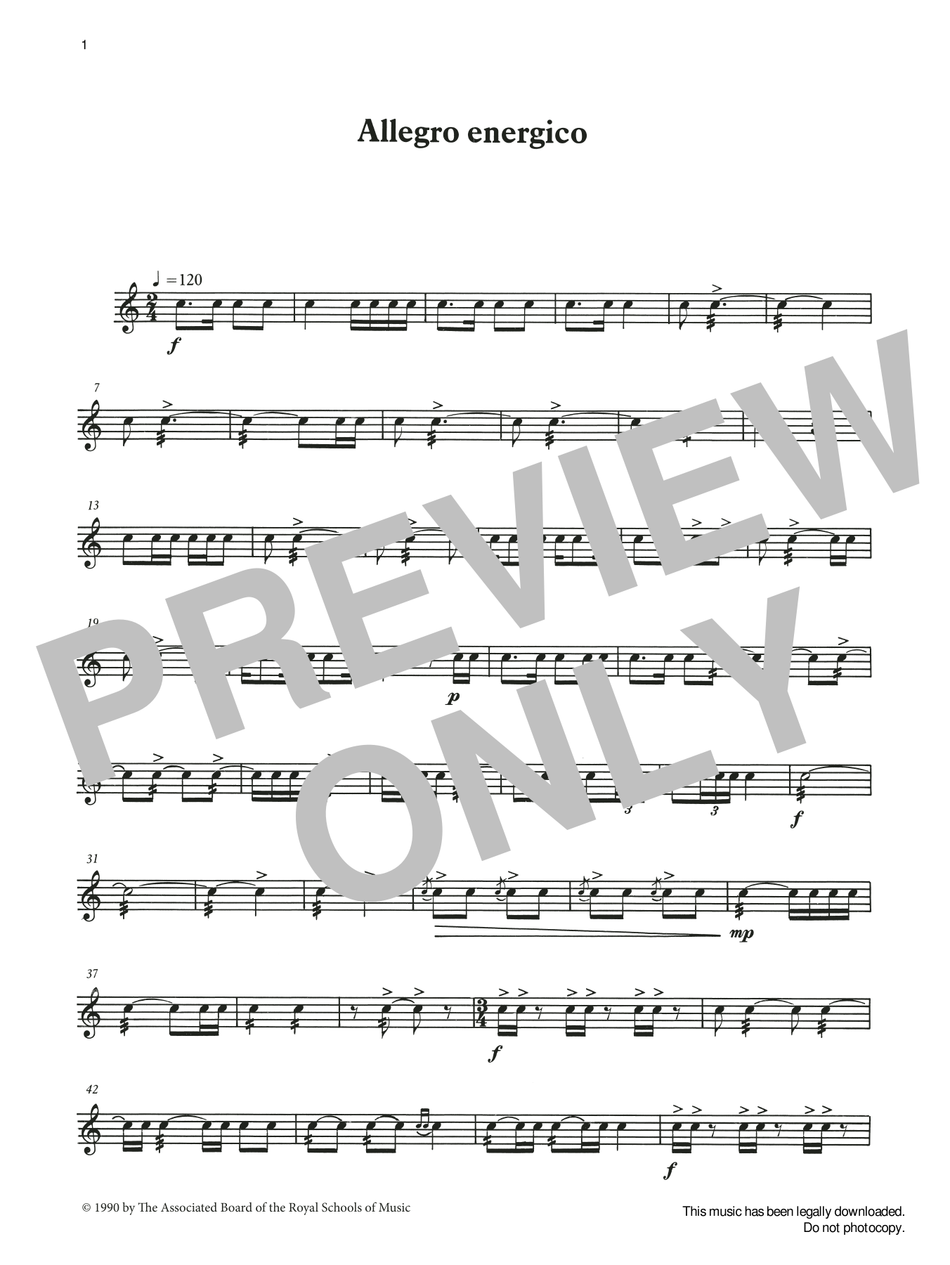 Ian Wright and Kevin Hathaway Allegro energico from Graded Music for Snare Drum, Book III Sheet Music Notes & Chords for Percussion Solo - Download or Print PDF